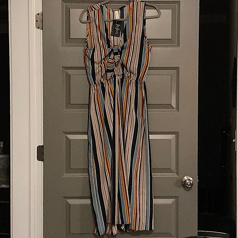 Multi-colored Striped jumpsuit from Juju’s Boutique